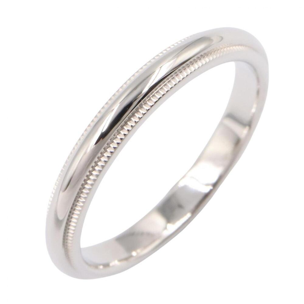 Tiffany & Co. Milgrain Ring, Platinum 950, Men's/Women's, Silver Tone